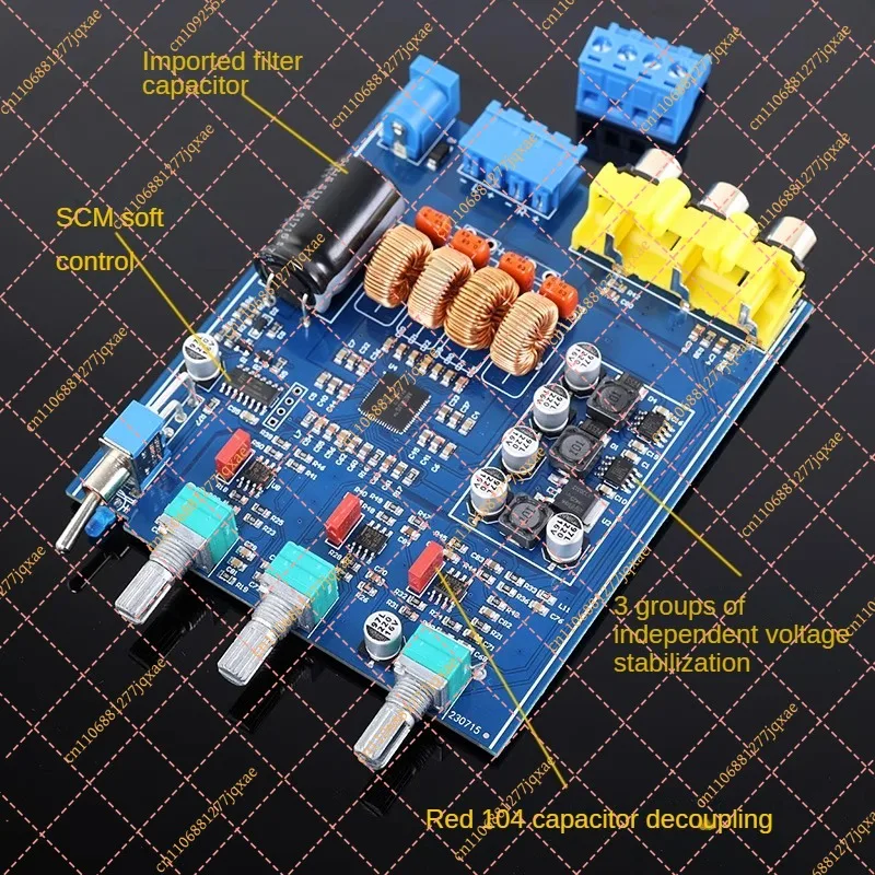 MA12070 Class D Stereo Amplifier Board, 2x80W HiFi Digital Amp Module with Bass & Treble Control