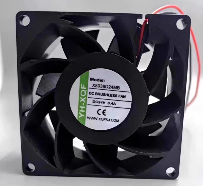 

YH-XQF X8038D24MB DC 24V 0.4A 80x80x38mm 2-Wire Case Cooling Fan