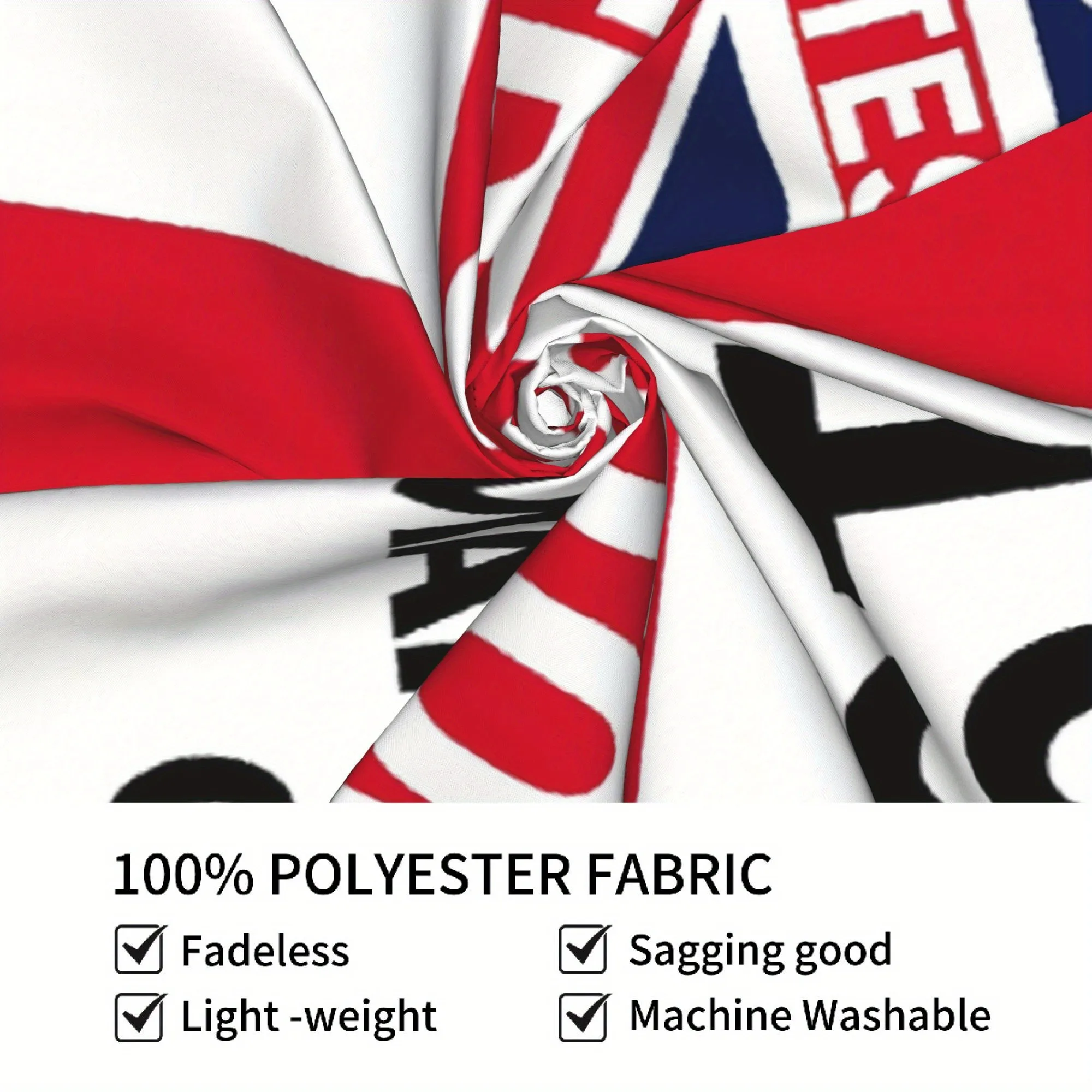 ليدز يونايتد FC 1919 نسيج كرة القدم مروحة الكهف ديكور الجلد المدبوغ البوليستر جدار الفن مباراة يوم غرفة نوم بار راية خفيفة الوزن محكم #4