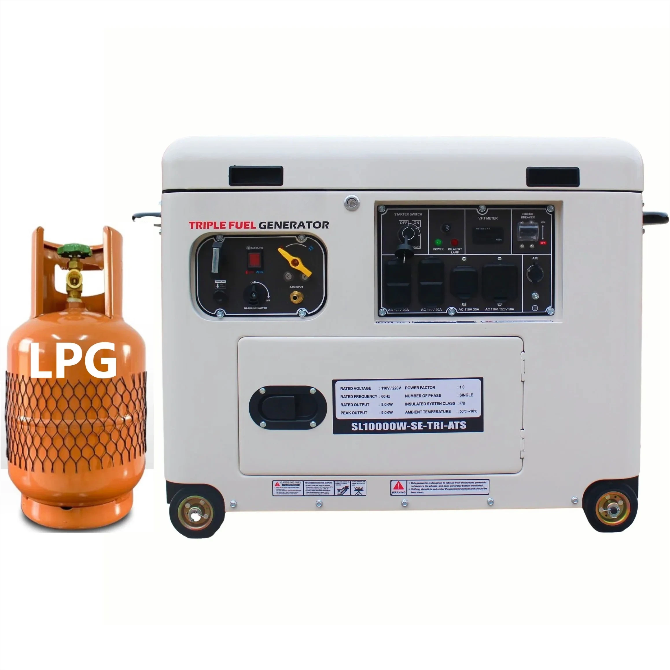 

SLONG 8kw 8000W Electric Start Tri Fuel Generator oline generator Natural generator