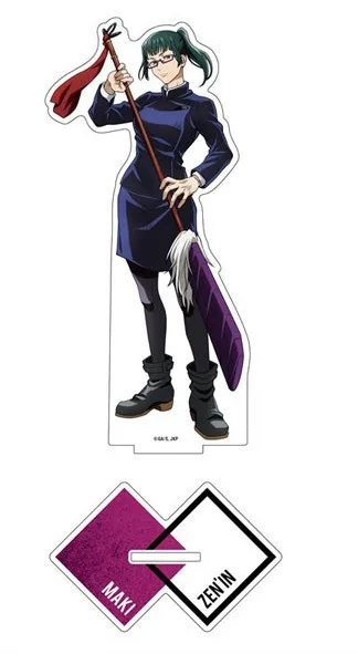 Anime  Maki Satoru Yuji Megumi Nobara Figure Doll Acrylic Stand Model Plate Cosplay Toy for Gift image 5