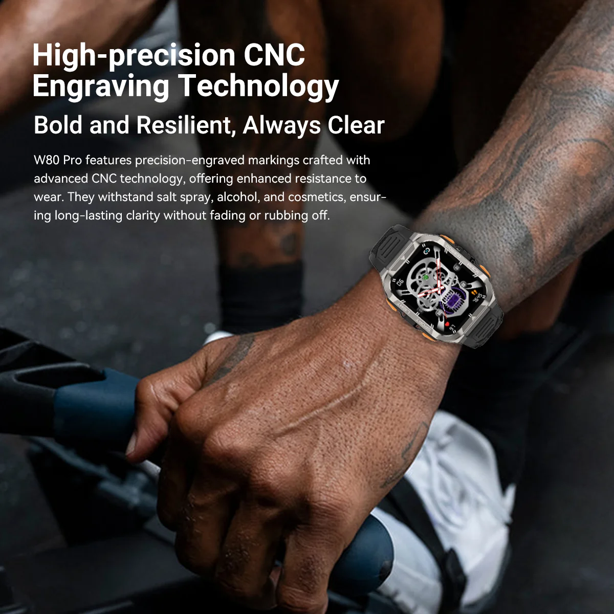 [العرض الأول في العالم] ساعة ذكية متينة للاستخدام الخارجي Blackview W80 PRO، ساعة ذكية بموضع GPS، شاشة 1.91 بوصة، 900 مللي أمبير في الساعة مع مصباح يدوي