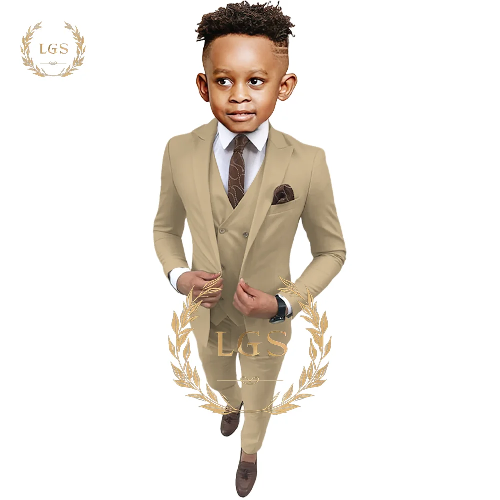 

Boys 3-piece suit dress, children's wedding party party event tuxedo suit custom-made suit for boys aged 3~16 years old