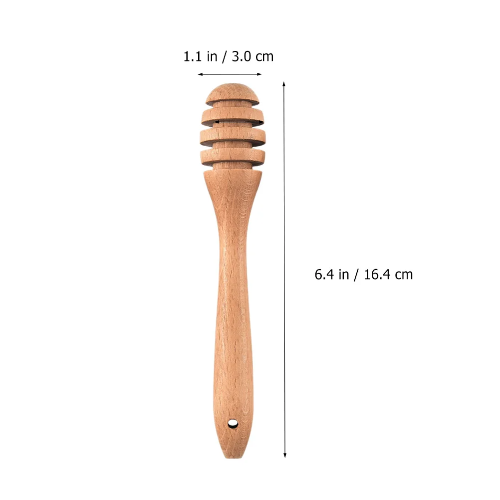 

4 Pcs Wood Honey Spoon Stirrer Creative Dippers Novel Novel Honey Stirrers Bars Multipurpose Safe Use Home Restaurant