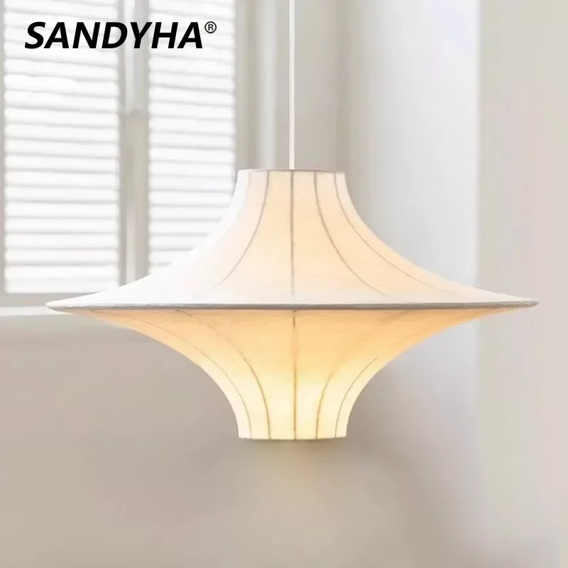 

Modern Home Decoration Ceiling Chandelier Minimalist Style Silk Fabric Art Led Lamp Living Room Dining Bedroom Salon Lightings