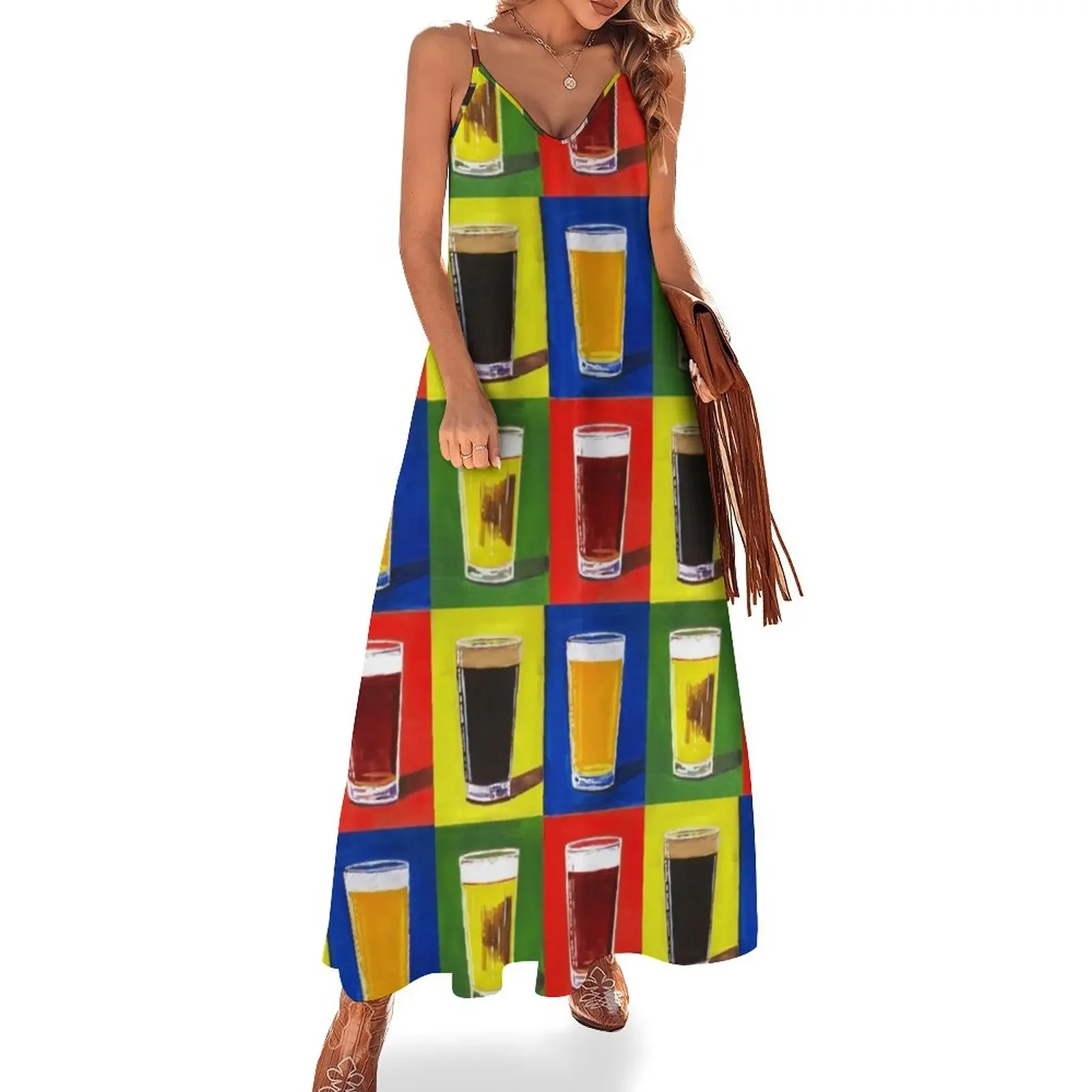 

Andy Warhol Beer Pints Sleeveless Dress Dresses for wedding party long dress women