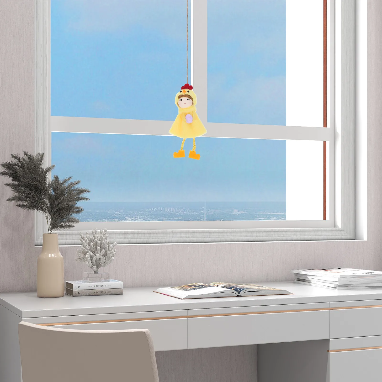 

Girl Hanging Decoration Easter Ornament Soft Material Cute Hanging Pendant Indoor Room Party Favor Charm Theme Holiday Decor