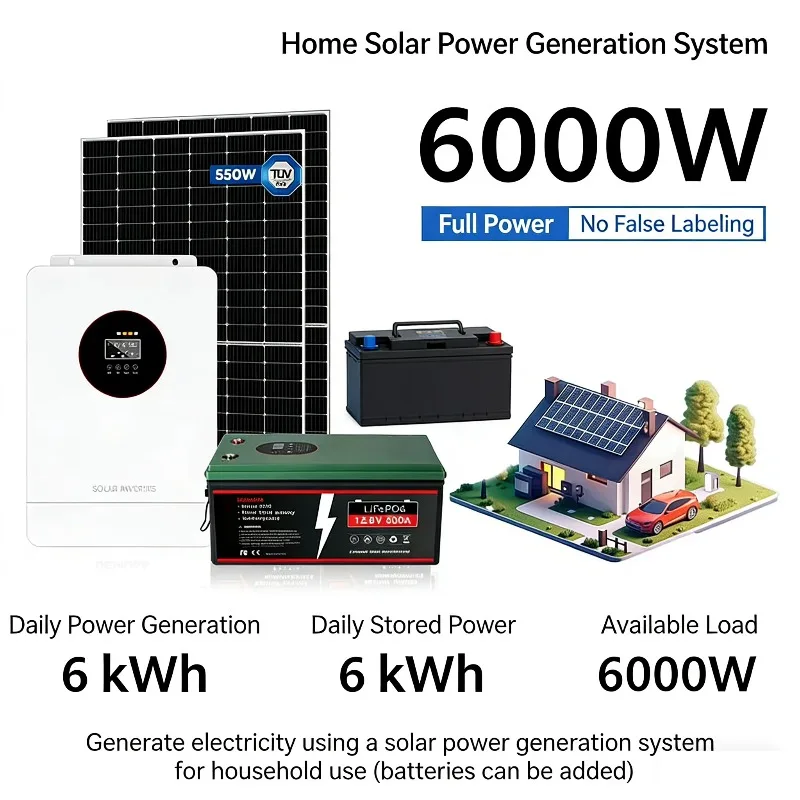 Customized Complete Home Hybrid System Kit Monocrystalline Silicon 10-20kW MPPT Lithium Ion Battery Energy Storage Pure Sine Wav