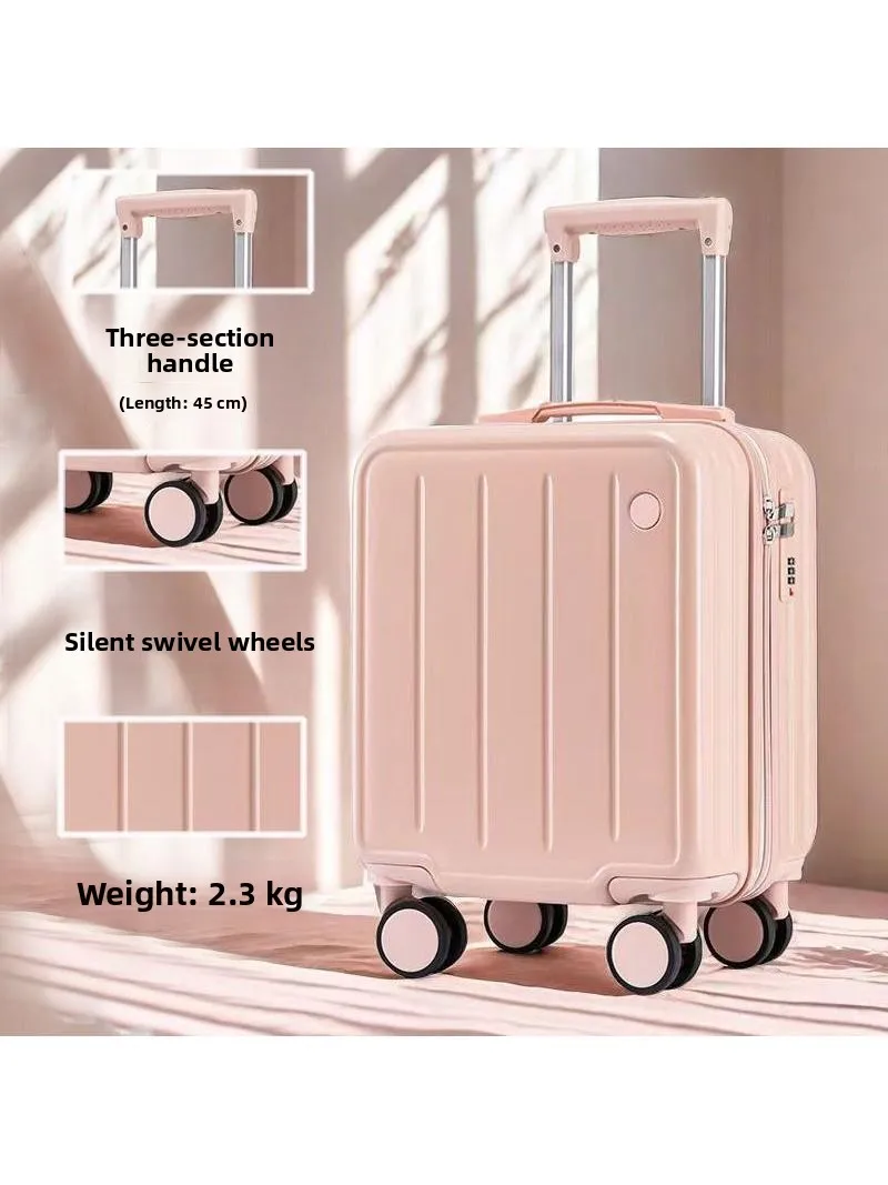 Lightweight Portable Luggage Small Carry-On Suitcase for Women Travel Spring Autumn Airline 14 Inch Silent Pull Rod Bag