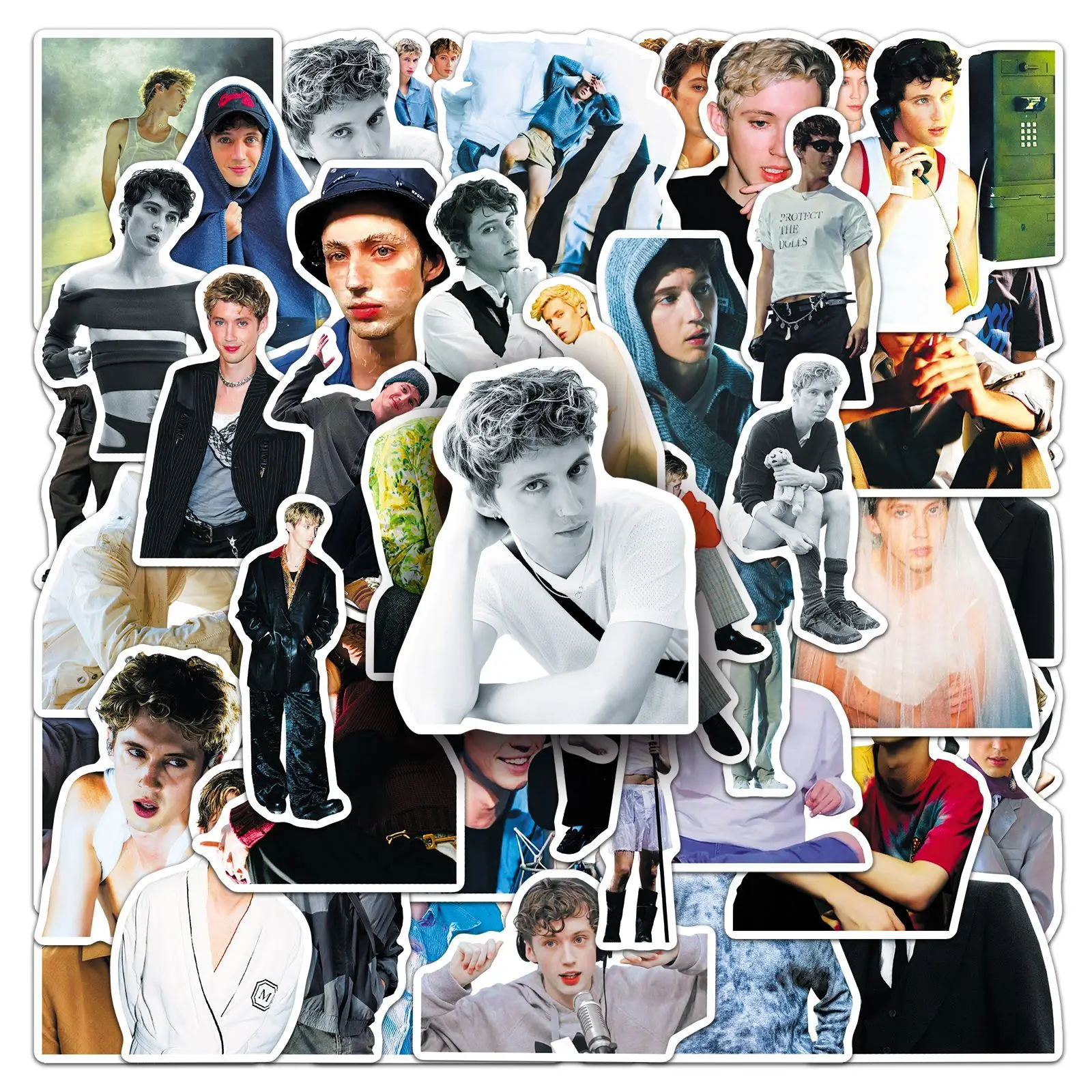 50 SZTUK Naklejek Troye Sivan Kreatywność Piosenkarz Aktor Graffiti Dekoracja DIY Notatnik Walizka Gitara Lodówka Telefon Naklejki Zabawka