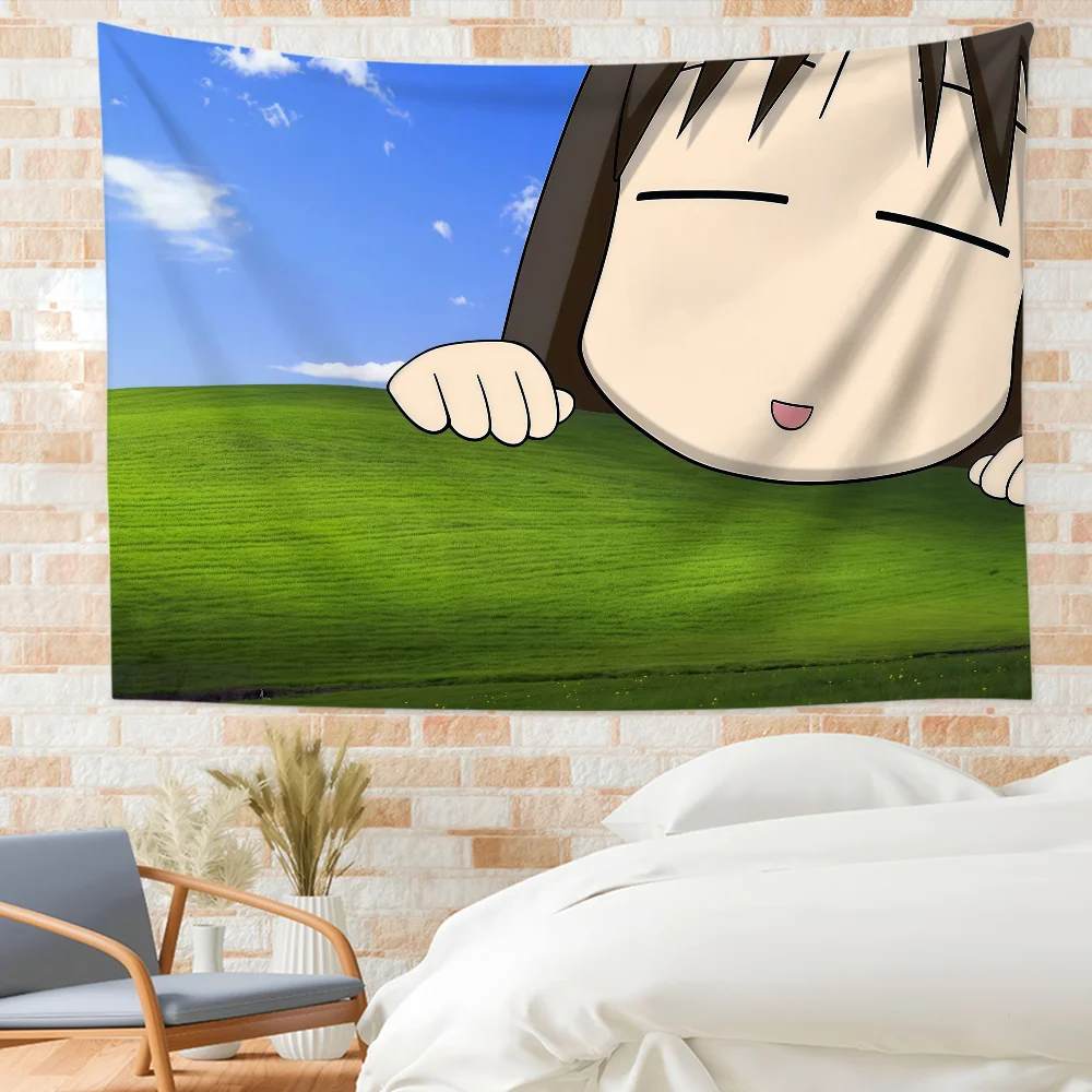 أنيمي Azumanga Daioh Osaka Ayumu لطيف مضحك العلم مخصص التخييم حديقة ديكور خلفيات الحفلات جدار الفن هدايا الأسرة