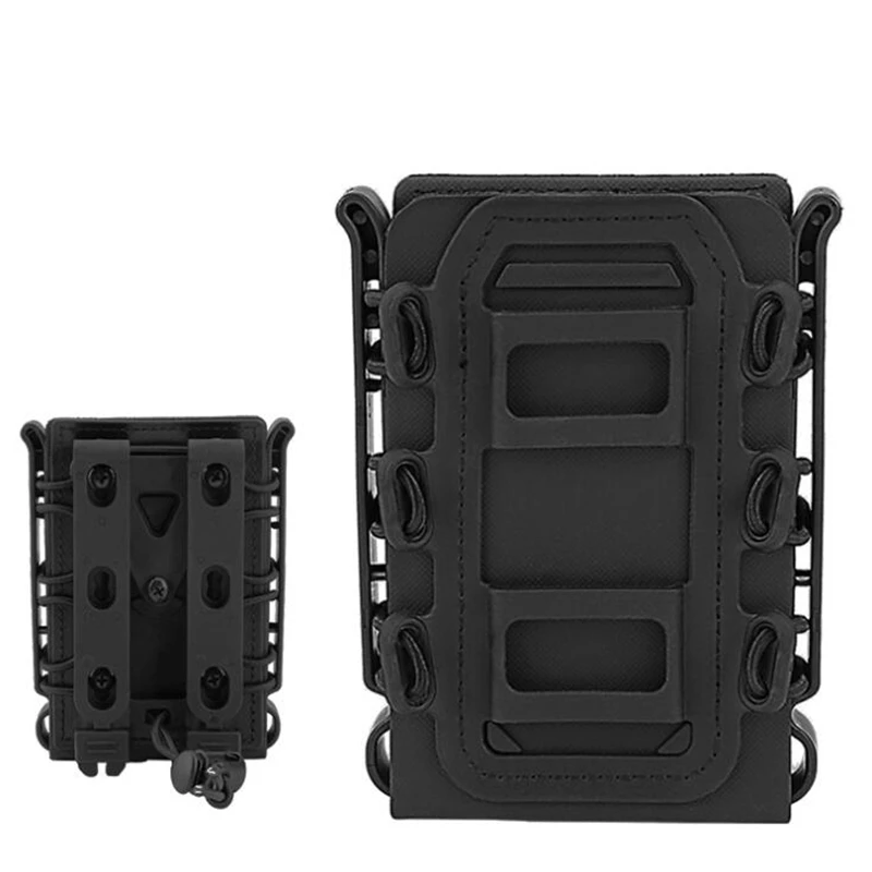 3Pcs Tactical Fast Mag TPR Flexible Molle Magazine Pouch Carrier for Ar15 M4 5.56/7.62 Mag Pouch Rifle Pistol Magazine Holder