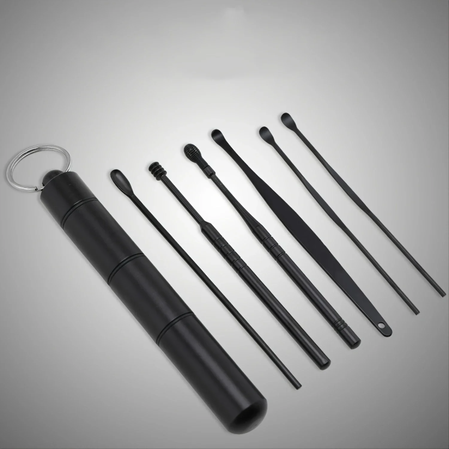 Set di prelievo per le orecchie di alta qualità per una rimozione delicata e precisa del cerume - Kit curette per cucchiaio per orecchie in acciaio inossidabile da 4 pezzi per la cura dell'orecchio e
