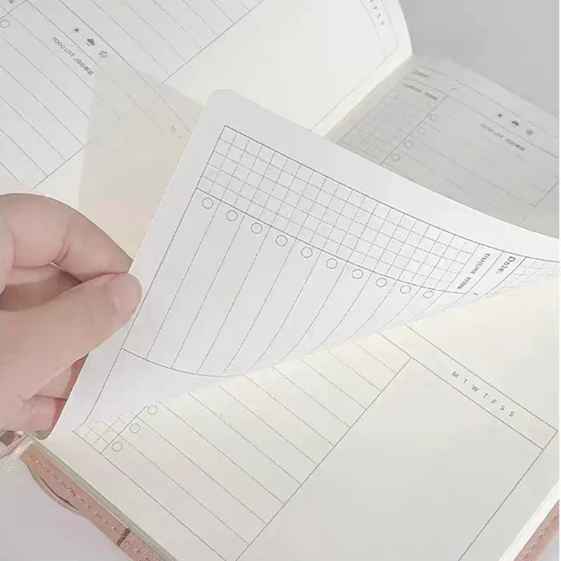 Daily 2024 School Yearly Two Page Days Notebook Weekly Stationery Per 365 One Timeline Agenda Planner Day Self-filling Kawaii