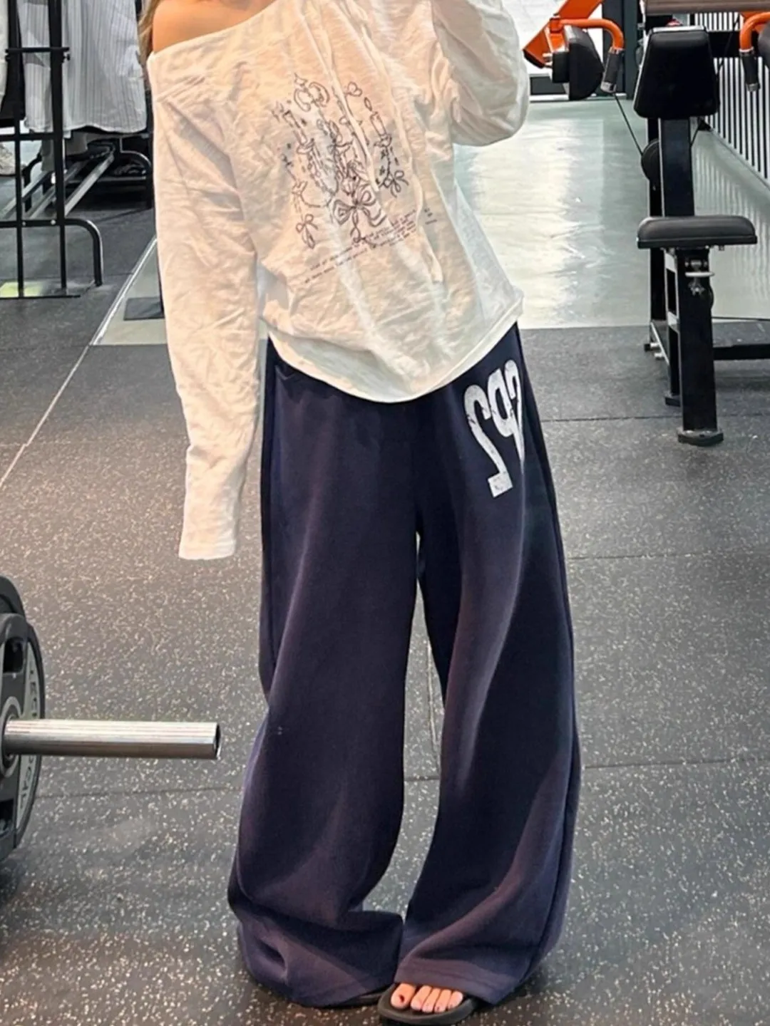 

American High Street plus Size Women's Sporty Wide Leg Pants Loose Casual Trousers Autumn Winter Slimming BF Lazy Style