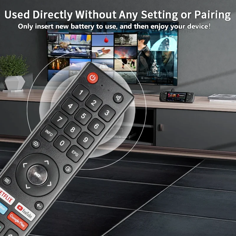 GCBLTV02ADBBT Remote Control Compatible With Saba Changhong ChiQ TV L32H7A L32H7S L40H7A L40H7S L43H7S L50H7A U43H7A U50H7A U55H