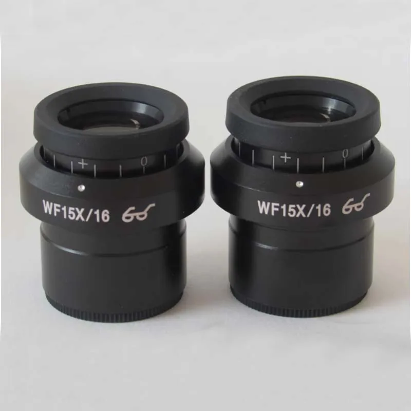 WF15X 16mm Field of View Zoom Adjustable Lab Stereo Biological Microscope High Eyepoint Eyepiece Optical  Lens 30mm Interface