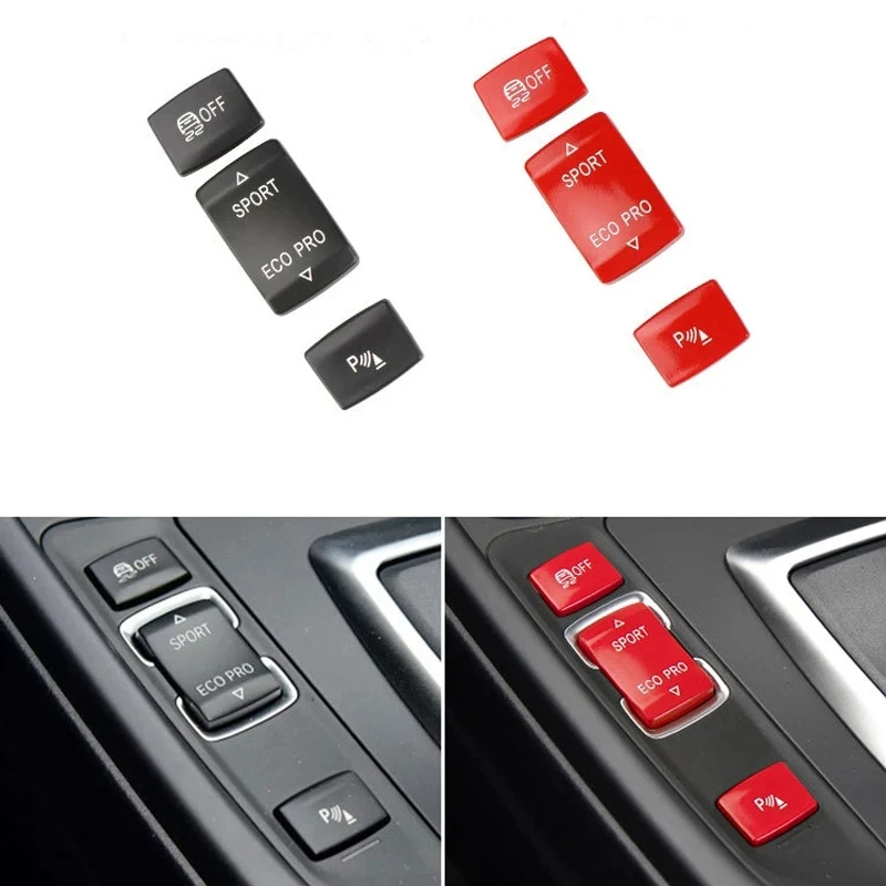 Car Multi-Function Button Central Control ESP Anti-Slip Switch Button For BMW 1/2/3/4 2012-2018 Red Replacement Accessories