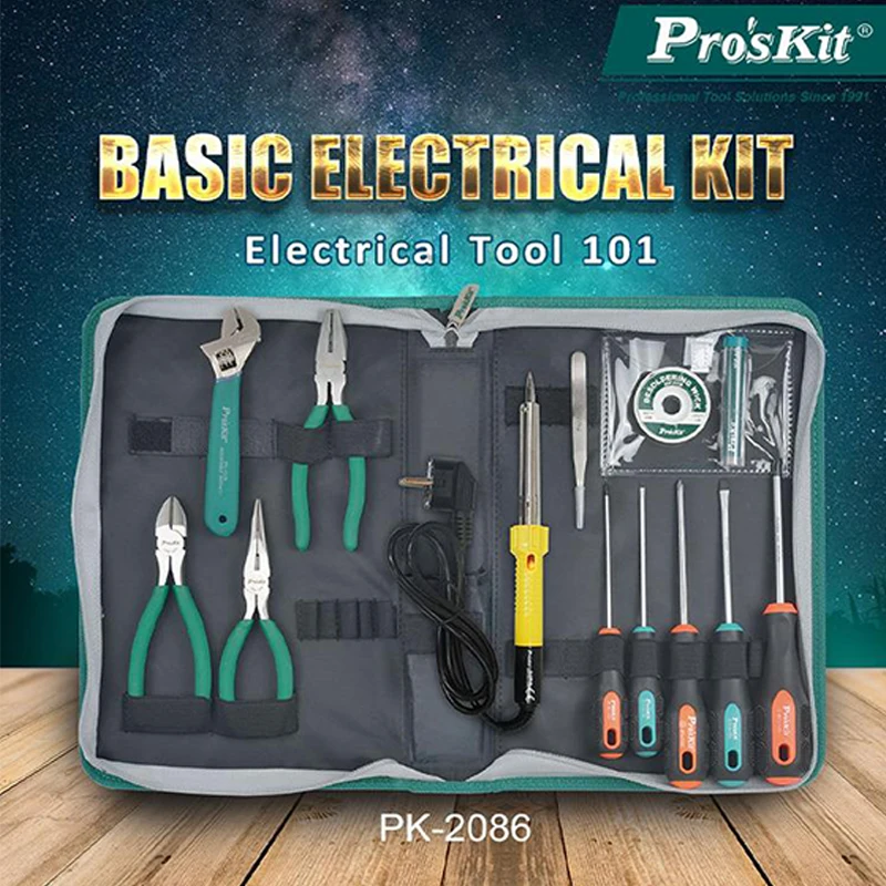 

Pro'skit 13 Piece Repair Tool Set Multifunctional Combination Screwdriver Pliers Wrench Tweezers Tool Practical Hand Tool Set