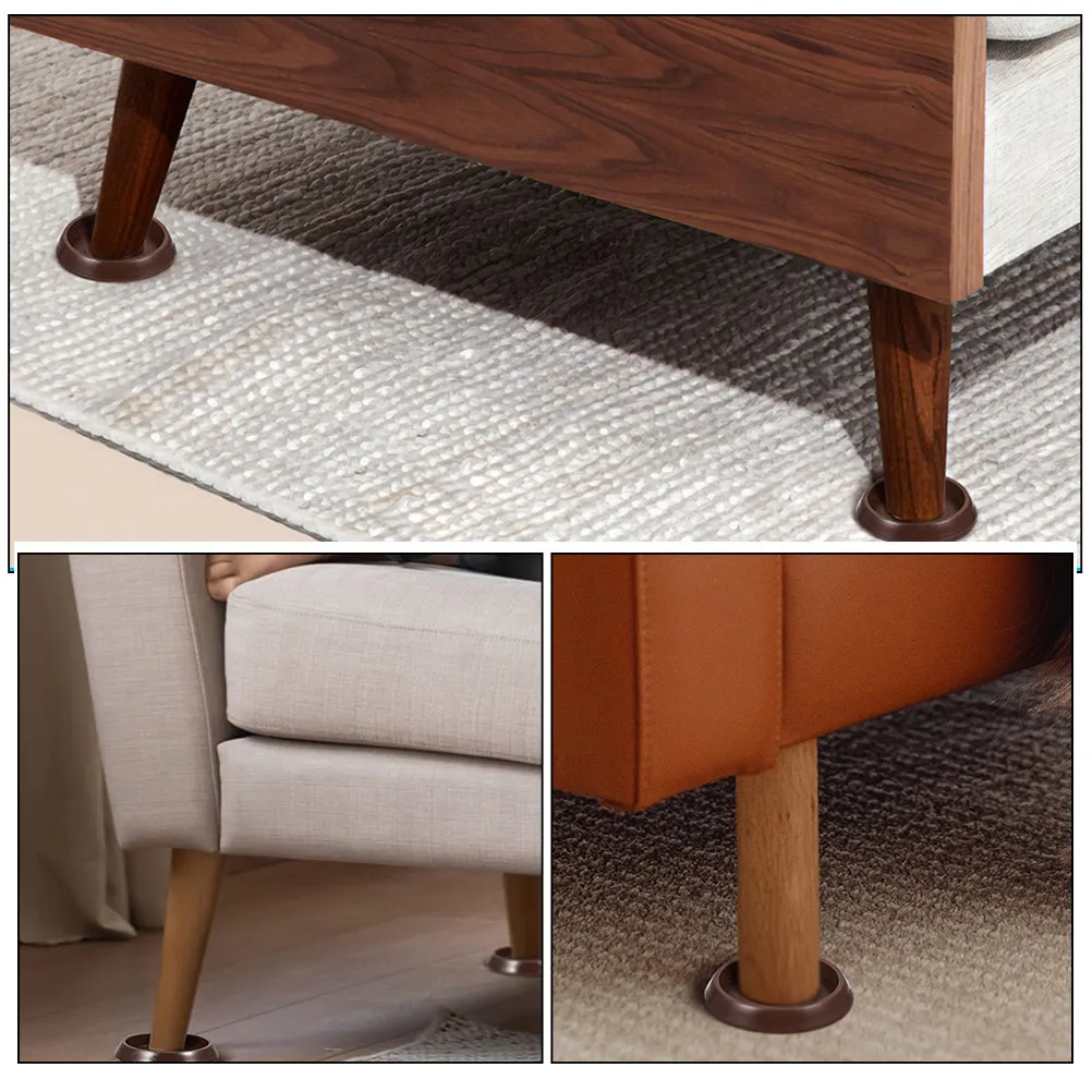 6Pcs Furniture Leg Pads Floor Protectors for Tables Chairs Desks Stools Cabinets Vinyl Cement Wood Laminate Floors Noise
