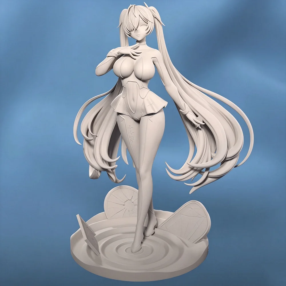 Goddess of Victory Cinderella 3D Print Unpainted Resin Model Kit DIY Coloring Self-assembly Resin Figurine Sculpture Model