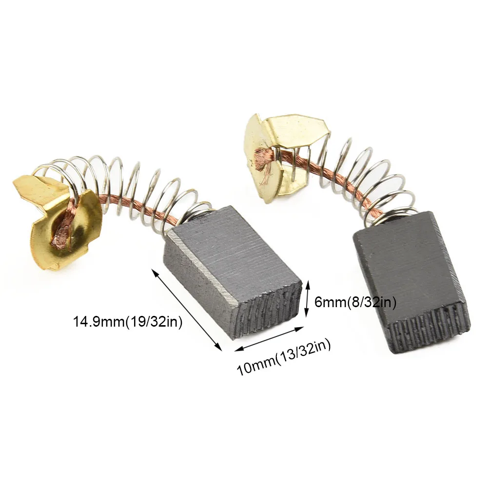 For Burns Cracks Power Tools Carbon Brushes Automation 2pcs Carbon Brush Demolition Hammer For HK1810 Brand New
