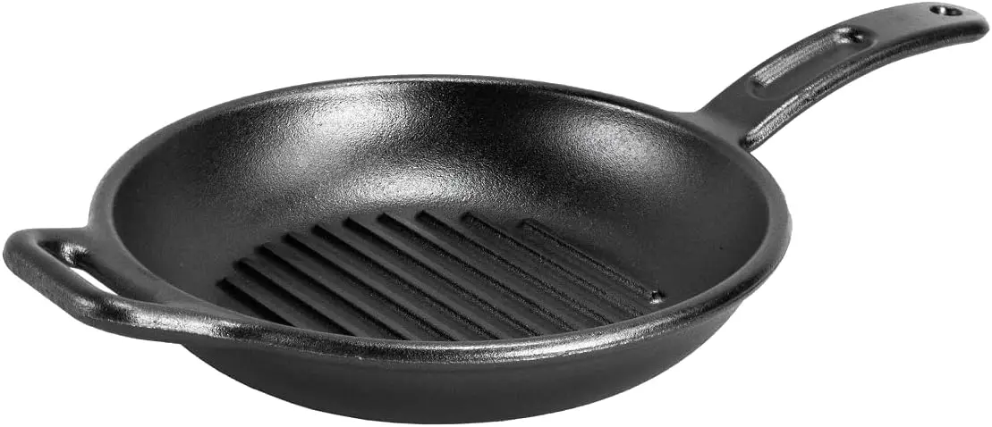 

10 Inch Seasoned Cast Iron Grill Pan; Design-Forward Cookware