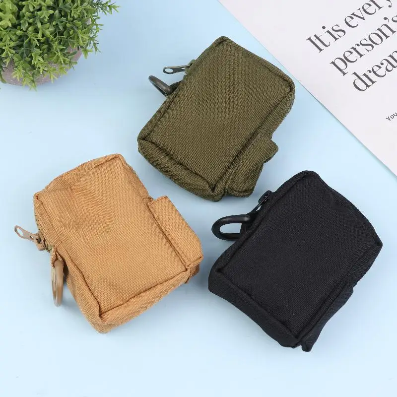다용도 야외 허리 가방 전술 액세서리 파우치 간단하고 내구성 있는 카드 지갑 동전 지갑
