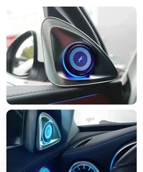 For Mercedes Benz W213 W205 X253 W222 W223 W206 C/E/GLC/S-Class 4D Rotating Tweeter Speaker 64 Colors Car Treble Horn Tuning