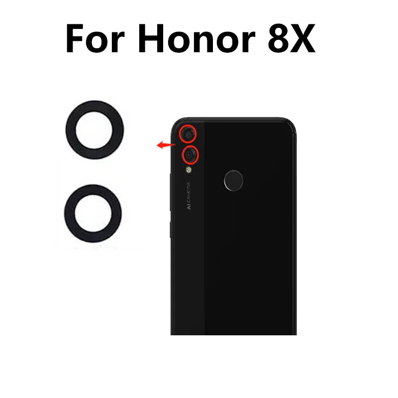 1PCS For Huawei Honor 8x Max Rear Back Camera Glass Lens Cover With Ahesive Sticker Replacement