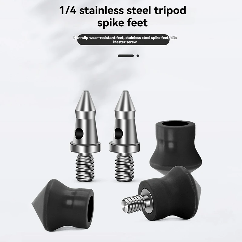 3 шт., универсальный набор шипов для штатива, резьба 1/4 дюйма, штатив из нержавеющей стали, монопод, ножки, запасные части