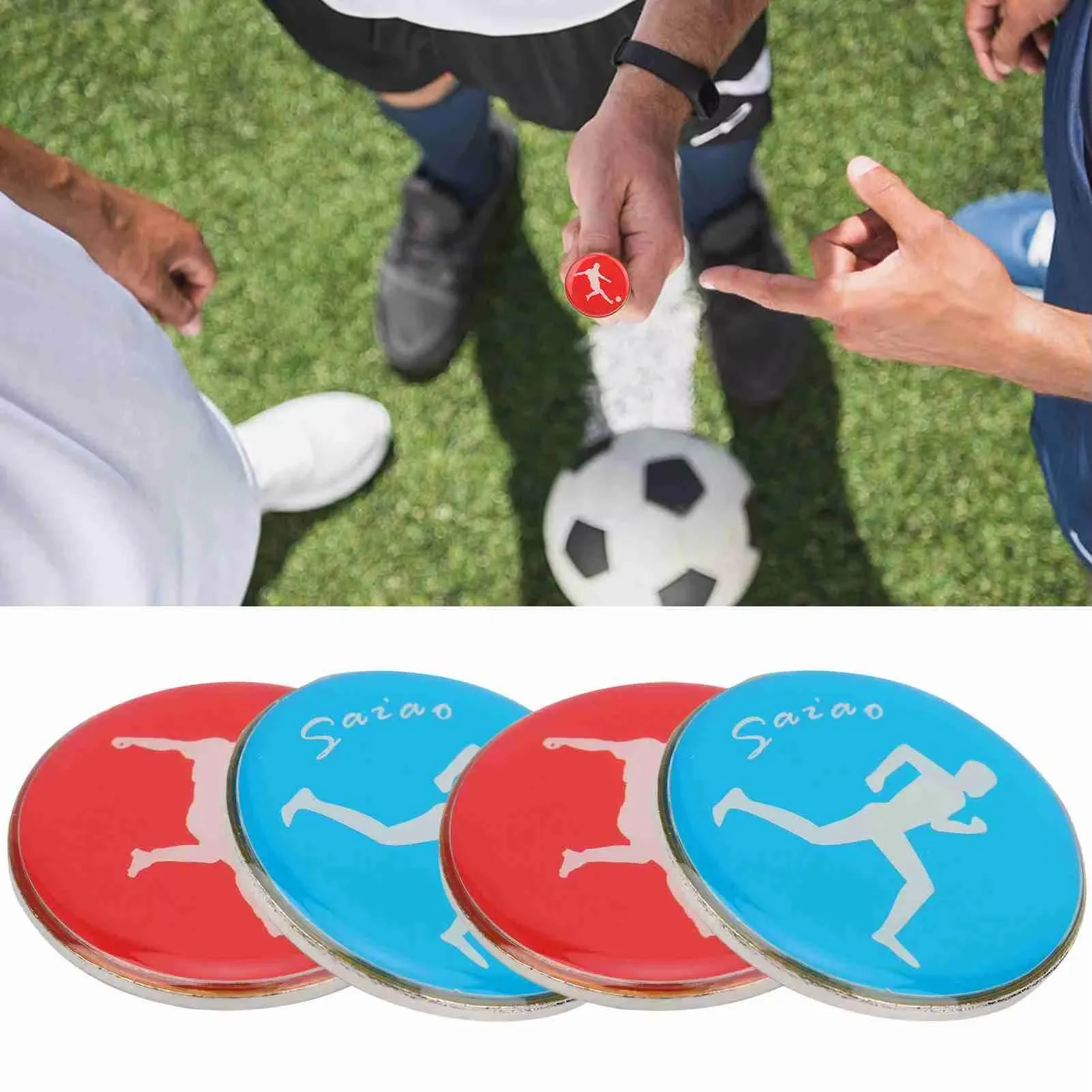 

1PCS Referee Side Toss Coin Double Face Sports Football Training Pattern Soccer Volleyball Badminton Match Flip Coin Souvenirs