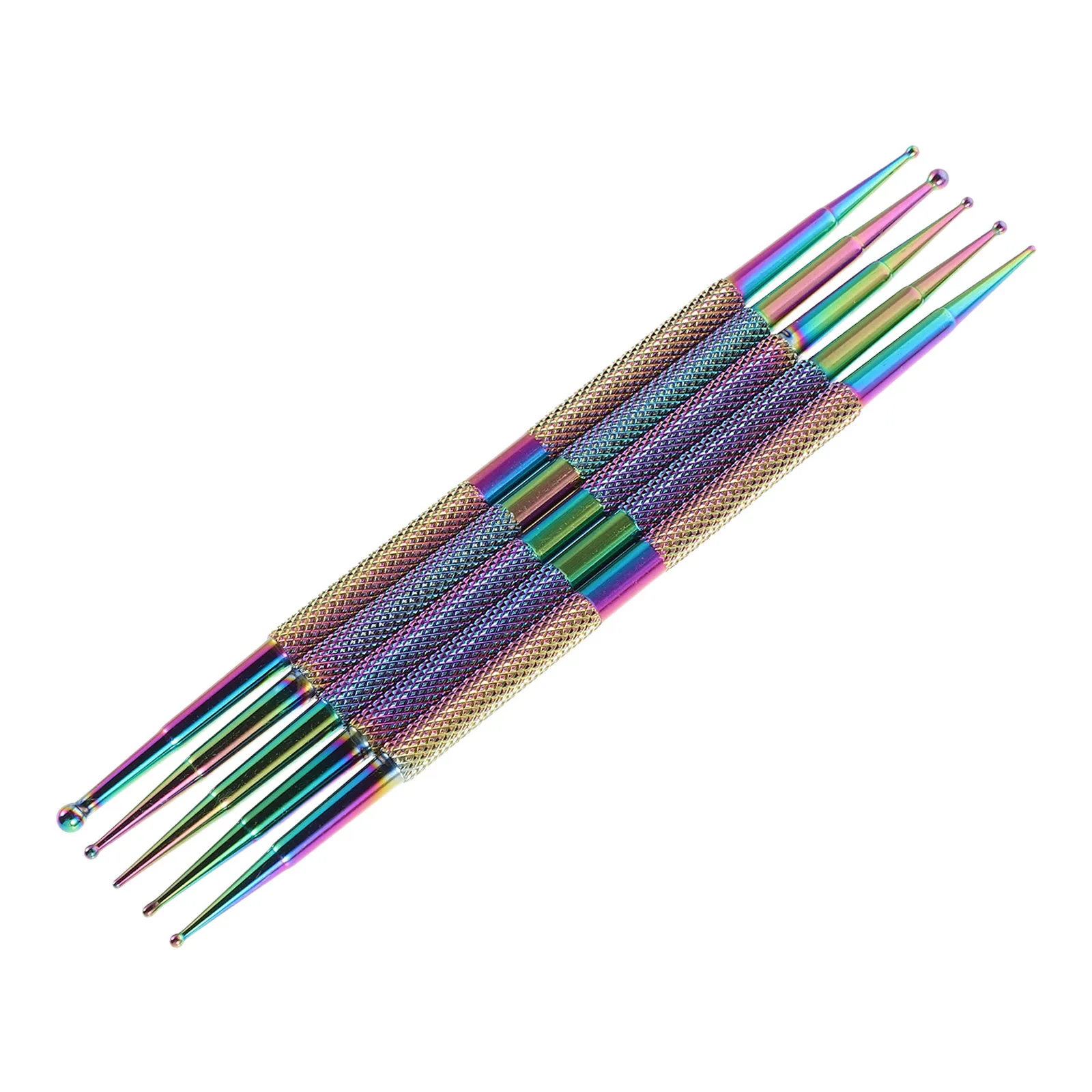 

5Pcs Nail Art Dotting Tool Set Double Ended Design for Detailed Nail Polish Patterns DIY Manicure Embossing Painting Craft