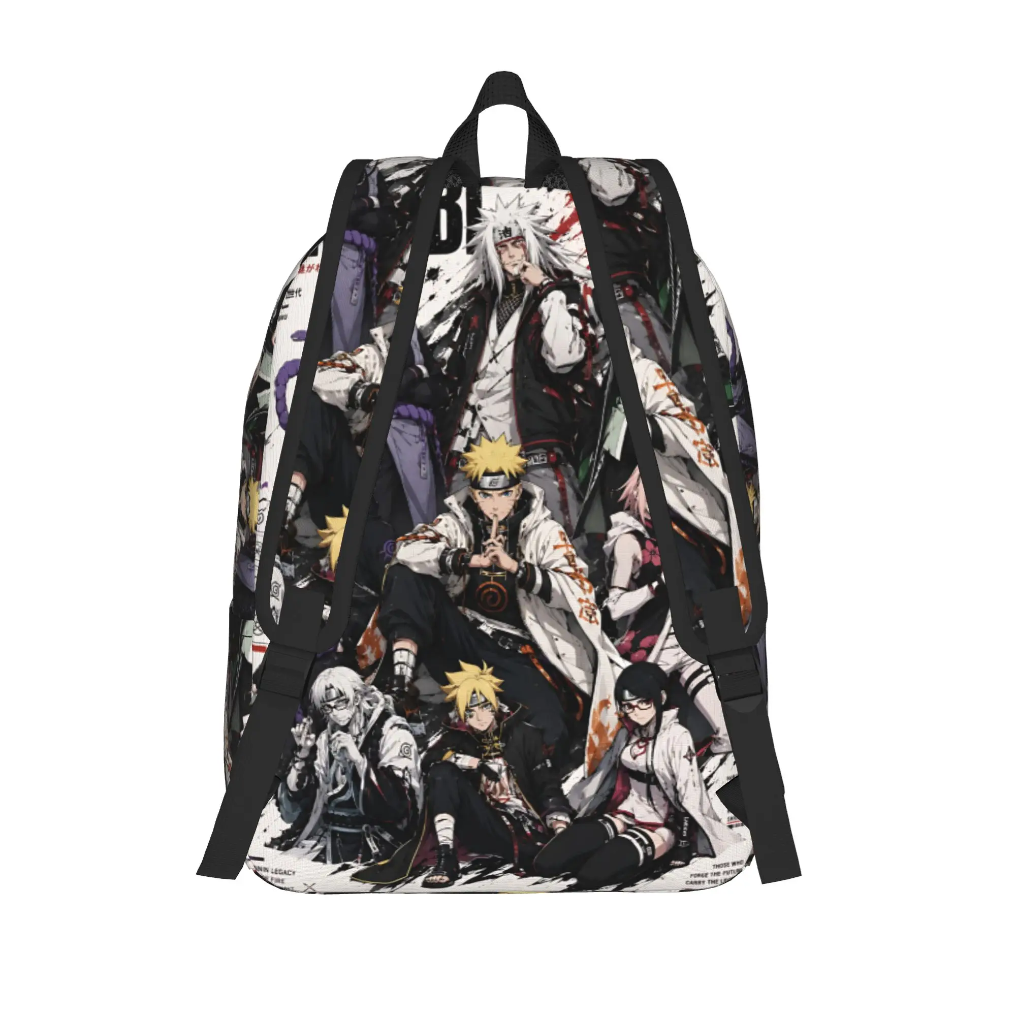 Fashion Naruto Anime Theme Backpack  Mochilas Harajuku Design Camping Zipper Closure Rucksack