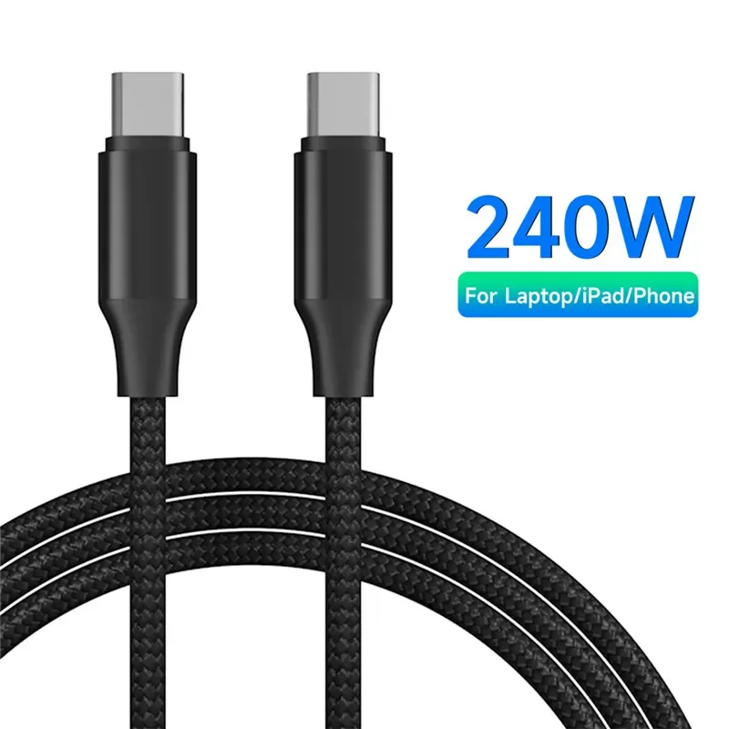 240W USB Type C Cable for iPhone 15  S23 Power Line PD3.1 for PS5 Nintendo Switch 5A Supercharge USB C PD Cable 5A