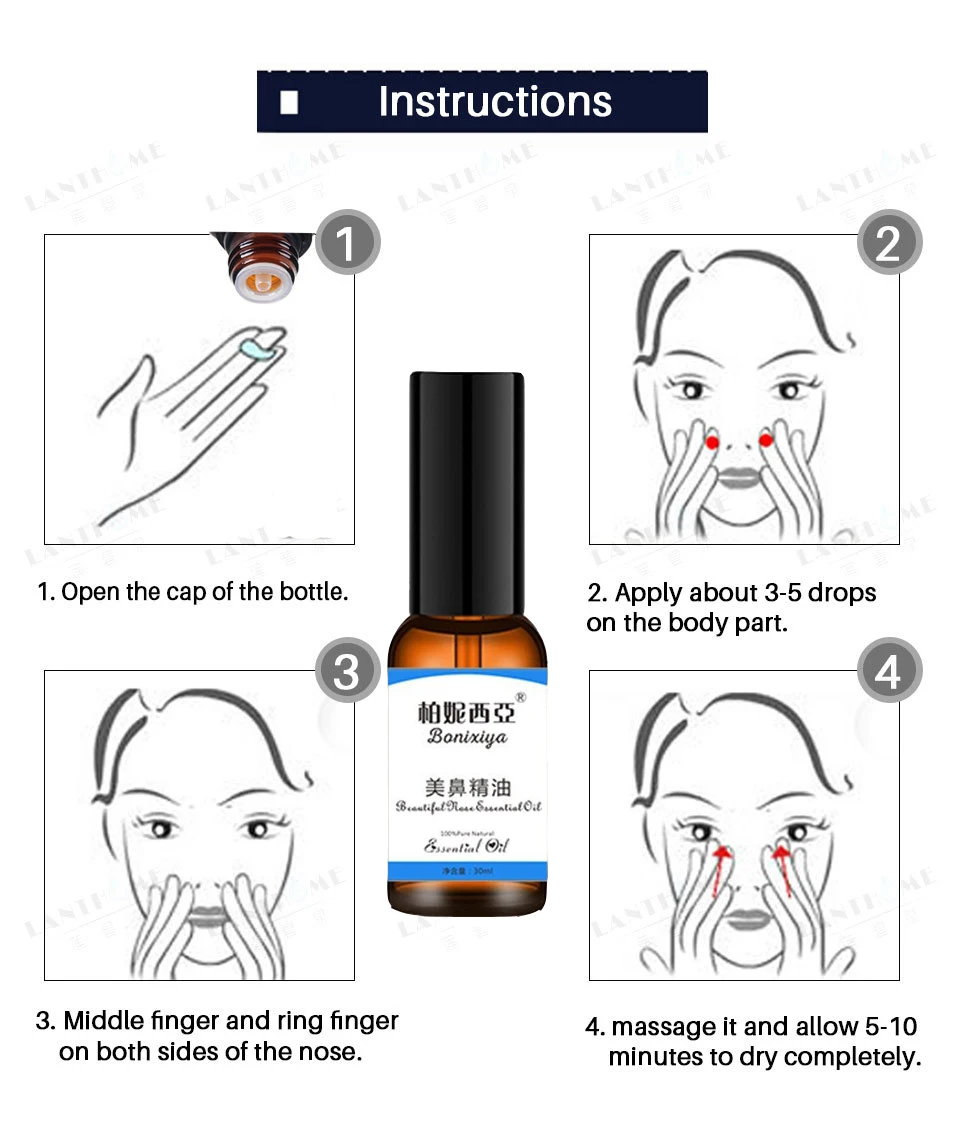 30ml Nose Care Massage Oil Up Heighten Nasal Bone Nose Up Heighten Care Nose Pure Natural Nutritious Serum