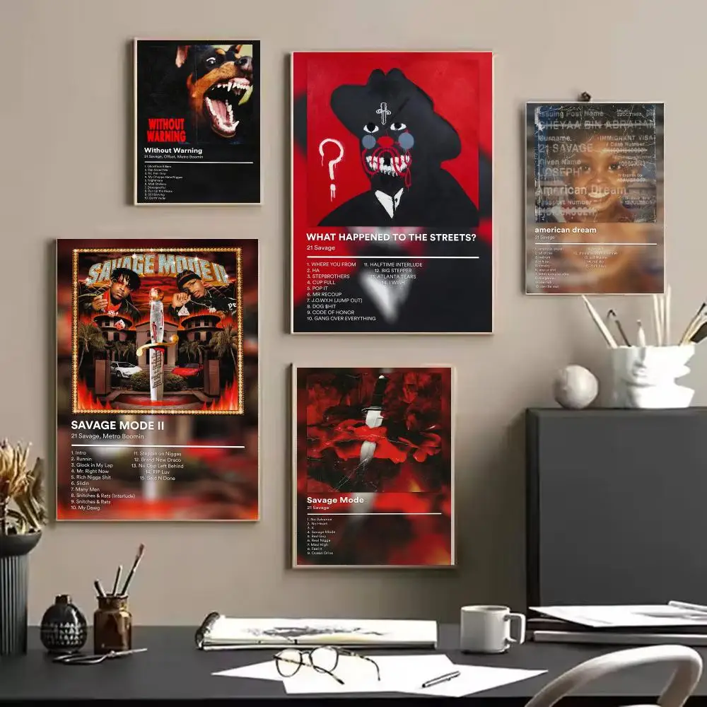 Hip Hop Artist S-Savage Poster Minimalist Modern Wall Art — Perfect for High-End Bedrooms and Home Decor
