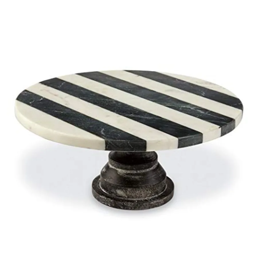 

Black and White Marble Cake Pedestal