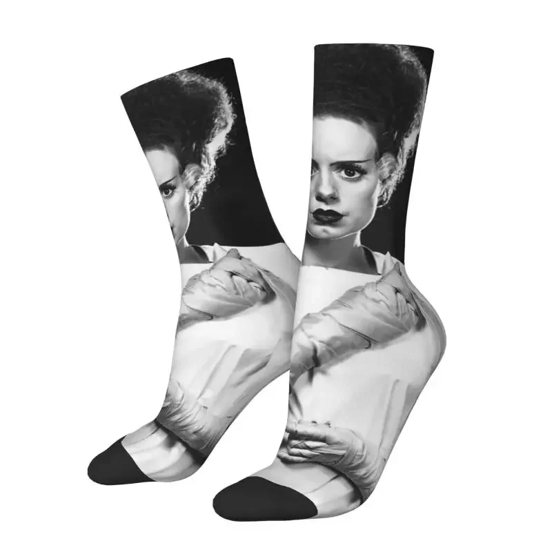 Bride Of Frankenstein Mens Crew Socks Unisex Fun Halloween Horror Movie Spring Summer Autumn Winter Dress Sock