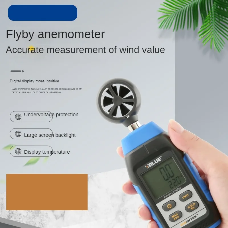 Flyby VMA-1 anemometer presisi genggam pengukur angin rentang Peringkat angin: 0 ~ 12