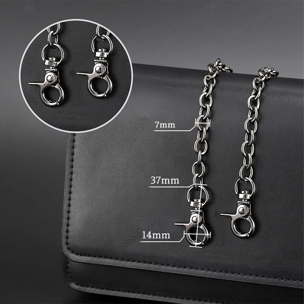 Piezas de repuesto de cadena de bolso de aluminio y Metal de 40-120cm, accesorios para bolso de hombro tejido a mano, correas desmontables hechas a mano DIY