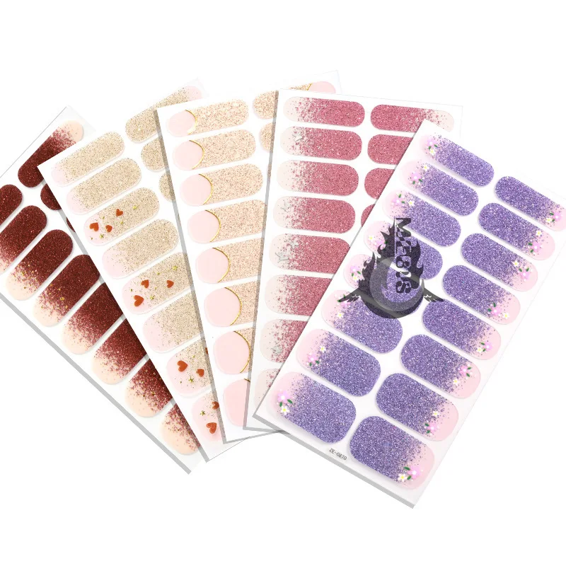 MEBIS 16가지 팁스 마룬 네일 액세서리 스티커 네일 파츠 타마고치 씰 매니큐어용 가짜 손톱 슬라이더 네일 장식용