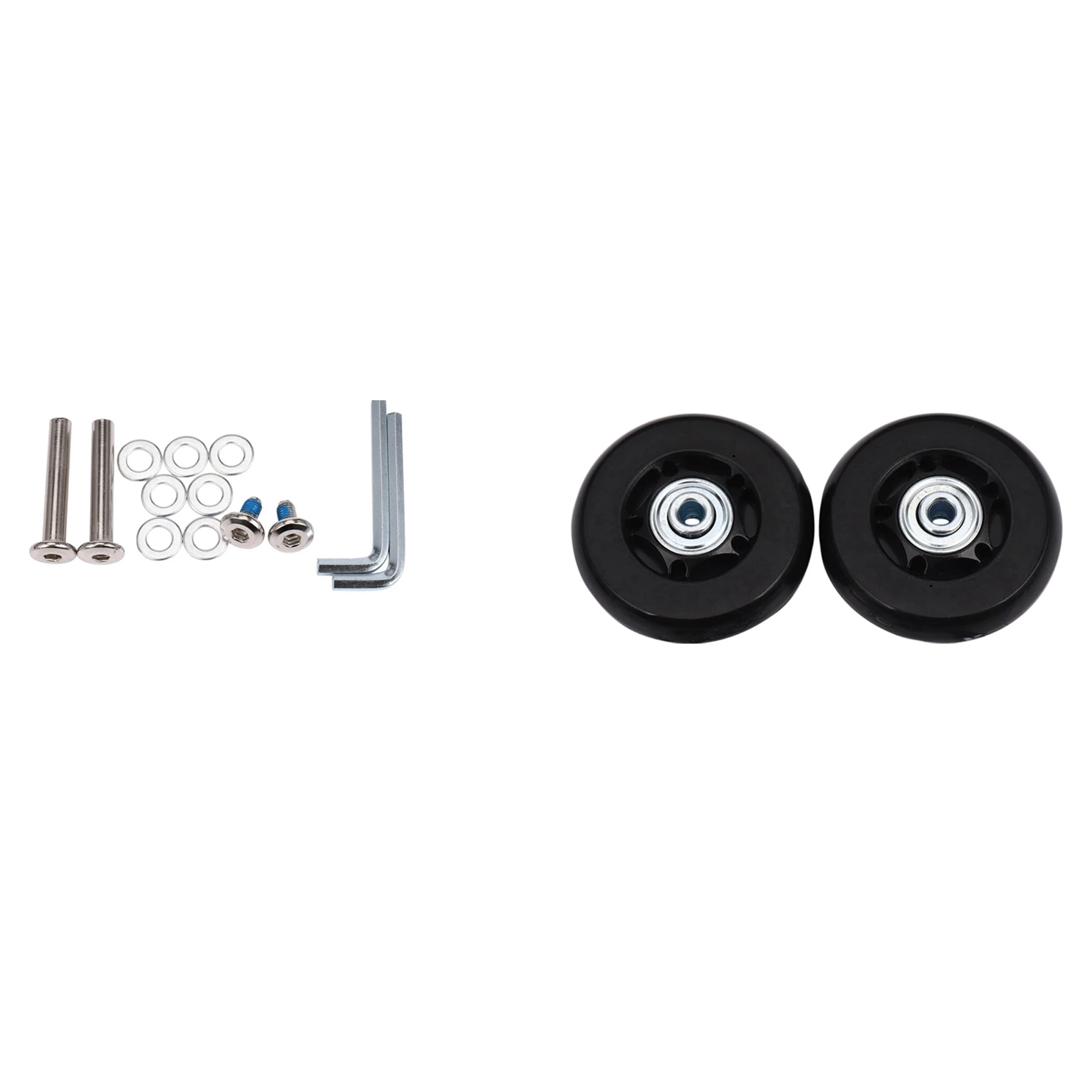 ABRT-10 Set Luggage Suitcase Replacement Wheels Axles Rubber Deluxe Repair OD 64Mm New
