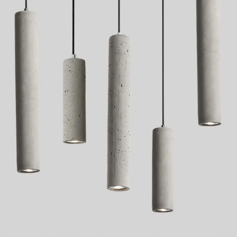 Imagem -03 - Vintage Concrete Pendant Lights Pendurado Lâmpada Decoração de Lustres Loft Retro Led Cement Ilha Quarto Cozinha Restaurante Hotel