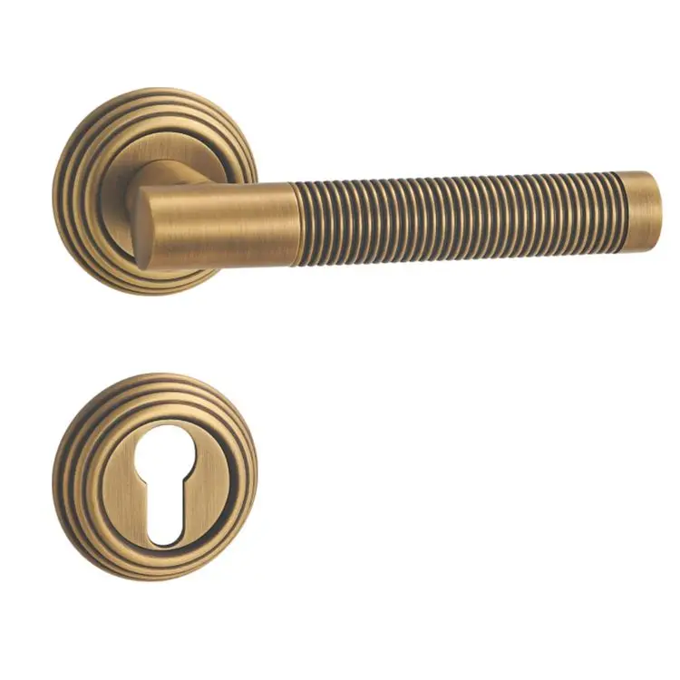 Manufacturer New Double Sided Indoor Door Handles With Locks And Hinges Brass Door Handles Lock