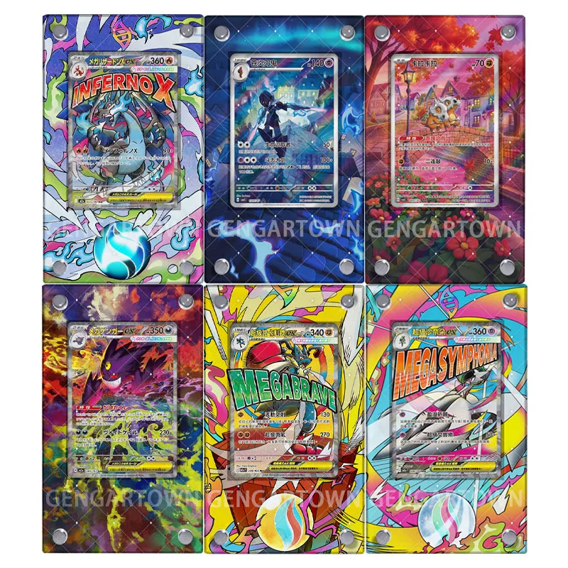 

Diy Self Made Ptcg Gardevoir Gengar Ex Graffiti Card Storage Box Ptcg Charizard High-End Leather Card Storage Box Gift Toys