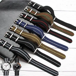 Elastic Nylon Watchband 18mm 20mm 22mm Adjustable Watch Strap Smartwatch Band Fabric Belt Men Women Watch Bracelet Accessories