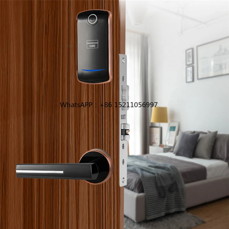 

Lock Wooden Door Hotel Card Smart Door Security Lock New Arrival High end Hotel Special