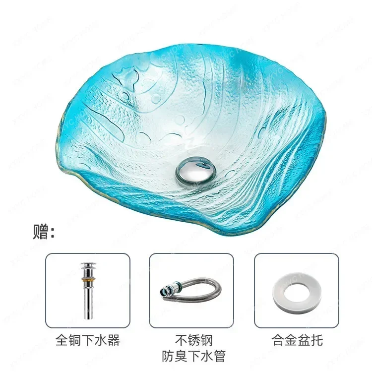 A Bathroom, Tempered Glass Countertop Basin, Household Bathroom, Toilet, Art WashbasinEsmt163
