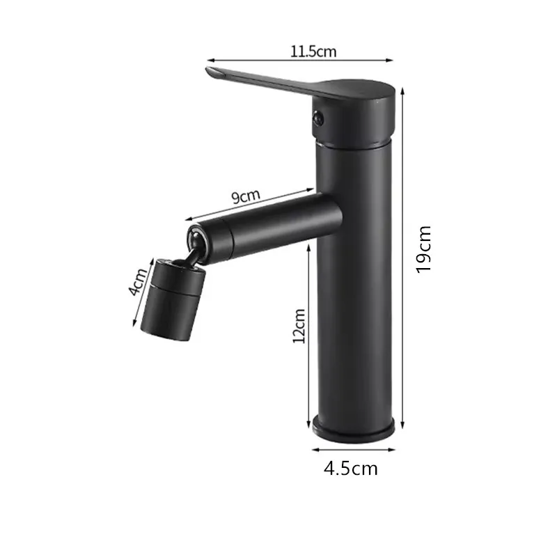 Bidet Faucet Finished Deck Mounted 304 Stainless Steel Bathroom Adjustable Single Hole Mixer Hot And Cold Tap Bidet Faucet